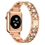 Bracelet de montre xDfind en acier inoxydable et diamants, compatible avec Apple Watch 42/44/45/46/49 mm et Apple Watch 38/40/41/S10 42 mm.