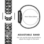 Bracelet de montre xDfind en acier inoxydable et diamants, compatible avec Apple Watch 42/44/45/46/49 mm et Apple Watch 38/40/41/S10 42 mm.