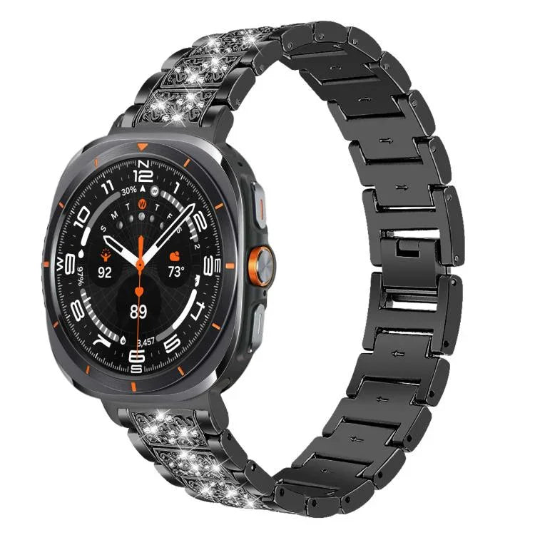 Bracelet de montre en acier inoxydable avec bijoux diamant xDfind, pour Samsung Galaxy Watch Ultra / Ultra 2025, pour Samsung Galaxy Watch8 / Watch8 Classic, pour Samsung Galaxy Watch7 / FE / 6 / 5 / 4, pour Samsung Galaxy Fit3