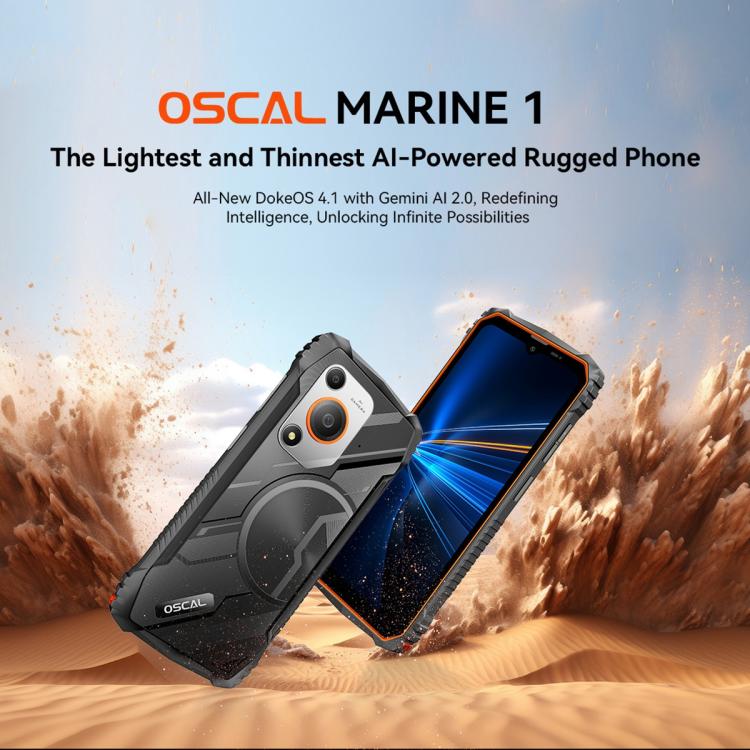 Blackview Oscal Marine 1, Android 15 de 6,56 pouces, Unisoc UMS9230E T615 Octa Core, Réseau : 4G, OTG, NFC, 4 Go+128 Go
