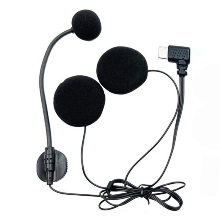 Microphone casque intercom pour demi-casque moto Type-C coudé, Type-C coudé