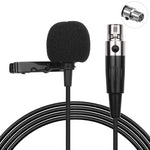 Microphone cravate en métal, longueur du câble : 1,5 m, connecteur XLR 3 broches, connecteur XLR 4 broches