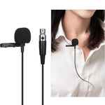 Microphone cravate en métal, longueur du câble : 1,5 m, connecteur XLR 3 broches, connecteur XLR 4 broches