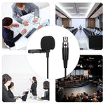 Microphone cravate en métal, longueur du câble : 1,5 m, connecteur XLR 3 broches, connecteur XLR 4 broches