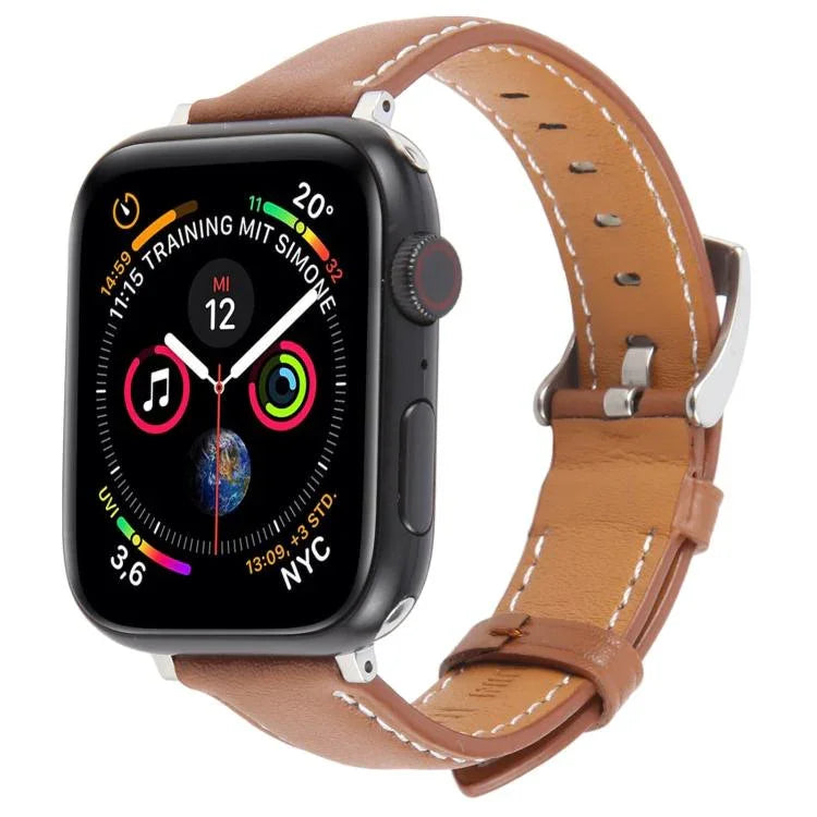 Bracelet de montre en cuir microfibre de soie, compatible avec Apple Watch 46 mm / 49 mm / 45 mm / 44 mm et Apple Watch 42 mm / 41 mm / 40 mm / 38 mm.