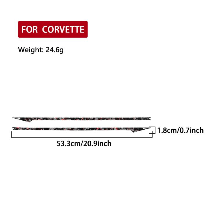 2pcs/Set Forged Gold Foil Carbon Fiber Car Taillight Decorative Sticker for Chevrolet Corvette C8 2020-, Left and Right Driver, Taillight