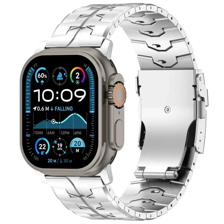 Bracelet de montre en alliage de titane avec boucle plate à dégagement rapide de 26 mm, pour Apple Watch 46 mm / 49 mm / 45 mm / 44 mm