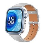 xDfind Flat Head Black Shark Fine Grain Leather Watch Band, For Huawei Watch Fit 5 / Fit 5 Pro 20mm, For Huawei Watch D2 22mm