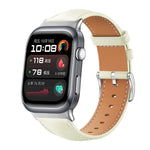 xDfind Flat Head Black Shark Fine Grain Leather Watch Band, For Huawei Watch Fit 5 / Fit 5 Pro 20mm, For Huawei Watch D2 22mm