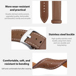 xDfind Flat Head Black Shark Fine Grain Leather Watch Band, For Huawei Watch Fit 5 / Fit 5 Pro 20mm, For Huawei Watch D2 22mm