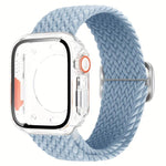 Bracelet de montre en nylon à boucle échelle avec protection pour boîtier ultra-fin de 49 mm, compatible avec Apple Watch Series 44 mm, 40 mm, 46 mm (Series 10/11), 42 mm (Series 10/11) et 45 mm…