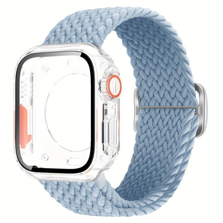 Bracelet de montre en nylon à boucle échelle avec protection pour boîtier ultra-fin de 49 mm, compatible avec Apple Watch Series 44 mm, 40 mm, 46 mm (Series 10/11), 42 mm (Series 10/11) et 45 mm…