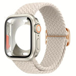 Bracelet de montre en nylon à boucle échelle avec protection pour boîtier ultra-fin de 49 mm, compatible avec Apple Watch Series 44 mm, 40 mm, 46 mm (Series 10/11), 42 mm (Series 10/11) et 45 mm…