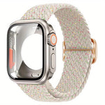 Bracelet de montre en nylon à boucle échelle avec protection pour boîtier ultra-fin de 49 mm, compatible avec Apple Watch Series 44 mm, 40 mm, 46 mm (Series 10/11), 42 mm (Series 10/11) et 45 mm…