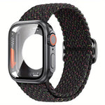 Bracelet de montre en nylon à boucle échelle avec protection pour boîtier ultra-fin de 49 mm, compatible avec Apple Watch Series 44 mm, 40 mm, 46 mm (Series 10/11), 42 mm (Series 10/11) et 45 mm…