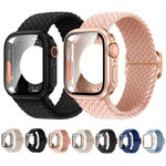 Bracelet de montre en nylon à boucle échelle avec protection pour boîtier ultra-fin de 49 mm, compatible avec Apple Watch Series 44 mm, 40 mm, 46 mm (Series 10/11), 42 mm (Series 10/11) et 45 mm…