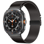 Bracelet de montre en acier titane milanais à boucle parapluie, Pour Samsung Galaxy Watch Ultra / Ultra 2025, Pour Samsung Galaxy Watch8 / Watch8 Classic