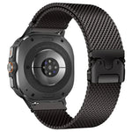 Bracelet de montre en acier titane milanais à boucle parapluie, Pour Samsung Galaxy Watch Ultra / Ultra 2025, Pour Samsung Galaxy Watch8 / Watch8 Classic