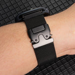 Bracelet de montre en acier titane milanais à boucle parapluie, Pour Samsung Galaxy Watch Ultra / Ultra 2025, Pour Samsung Galaxy Watch8 / Watch8 Classic