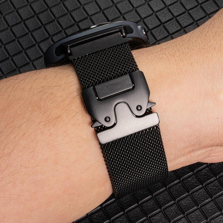 Bracelet de montre en acier titane milanais à boucle parapluie, Pour Samsung Galaxy Watch Ultra / Ultra 2025, Pour Samsung Galaxy Watch8 / Watch8 Classic