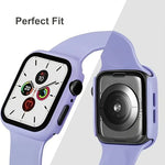 Bracelet de montre en silicone avec boucle ardillon et boîtier en polycarbonate intégré, compatible avec Apple Watch Series 44 mm, Apple Watch Series 40 mm, Apple Watch Series 10/11 46 mm, Apple Watch Series 10/11 42 mm et Apple Watch Ultra 3/2/1 49 mm…