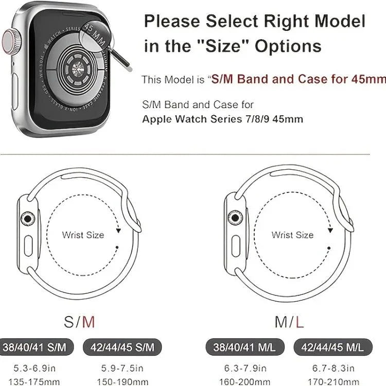 Bracelet de montre en silicone avec boucle ardillon et boîtier en polycarbonate intégré, compatible avec Apple Watch Series 44 mm, Apple Watch Series 40 mm, Apple Watch Series 10/11 46 mm, Apple Watch Series 10/11 42 mm et Apple Watch Ultra 3/2/1 49 mm…
