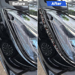 2pcs/Set Forged Gold Foil Carbon Fiber Car Front Light Below Decorative Sticker for Chevrolet Corvette C8 2020-, Left and Right Driver, Front Light Below