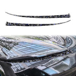 2pcs/Set Forged Gold Foil Carbon Fiber Car Front Light Below Decorative Sticker for Chevrolet Corvette C8 2020-, Left and Right Driver, Front Light Below