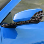 4pcs/Set Forged Gold Foil Carbon Fiber Car Rearview Mirror Decorative Sticker for Chevrolet Corvette C8 2020-, Left Driver, Rearview Mirror, Left Driver