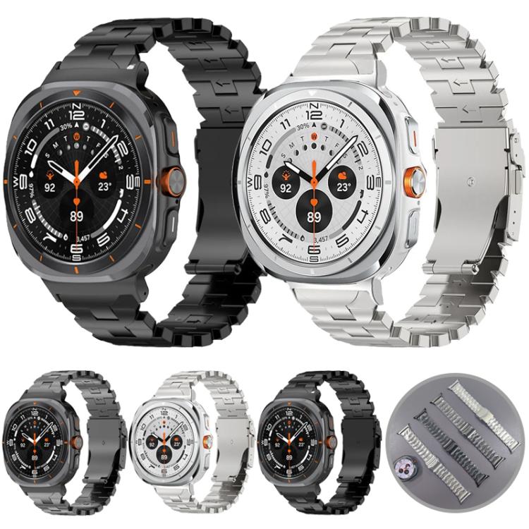 Bracelet de montre en alliage de titane avec boucle déployante papillon, pour Samsung Galaxy Watch Ultra 47mm / Ultra 2025