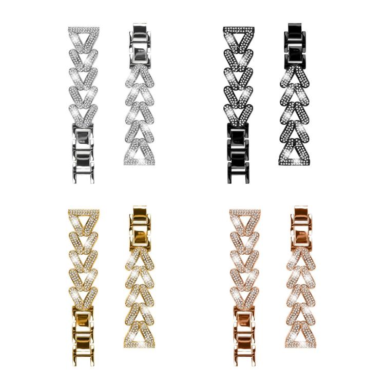 xDfind Small Twist Diamond Metal Watch Band, 20mm For COROS APEX 2 42mm / PACE 2, 20mm For Huawei Watch GT4 / GT3 / GT2, 20mm For Amazfit Bip U / Bip Lite / Bip 3 Pro, 20mm For Amazfit GTS4 Mini/3/2 /2e/2 Mini, 20mm For Xiaomi Haylou RS4 Plus LS11 / LS...