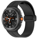 Bracelet de montre magnétique en silicone noir pliable xDfind, pour Samsung Galaxy Watch8 / Watch8 Classic