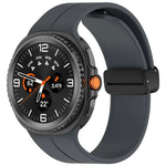 Bracelet de montre magnétique en silicone noir pliable xDfind, pour Samsung Galaxy Watch8 / Watch8 Classic