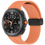 Bracelet de montre magnétique en silicone noir pliable xDfind, pour Samsung Galaxy Watch8 / Watch8 Classic