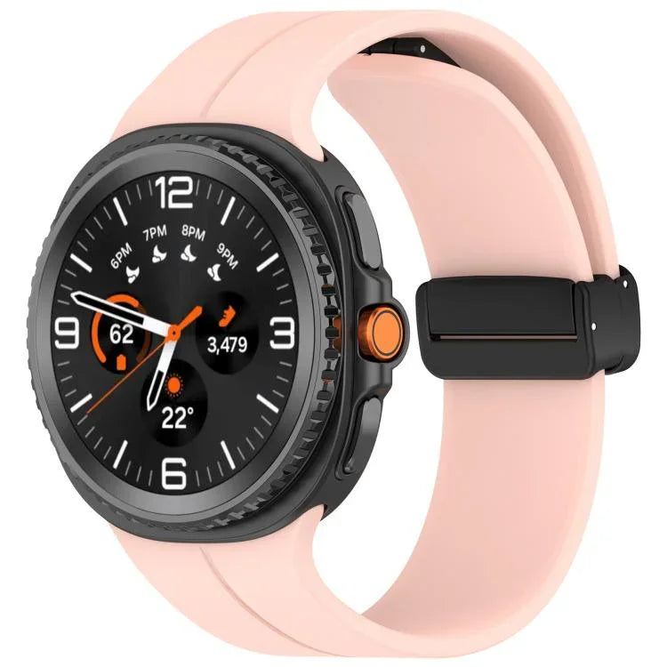 Bracelet de montre magnétique en silicone noir pliable xDfind, pour Samsung Galaxy Watch8 / Watch8 Classic