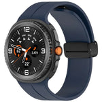 Bracelet de montre magnétique en silicone noir pliable xDfind, pour Samsung Galaxy Watch8 / Watch8 Classic