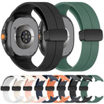 Bracelet de montre magnétique en silicone noir pliable xDfind, pour Samsung Galaxy Watch8 / Watch8 Classic