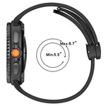 Bracelet de montre magnétique en silicone noir pliable xDfind, pour Samsung Galaxy Watch8 / Watch8 Classic