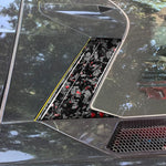 6pcs/Set Forged Gold Foil Carbon Fiber Car Roof Camera Decorative Sticker for Chevrolet Corvette C8 2020-, Left and Right Driver, Roof Camera