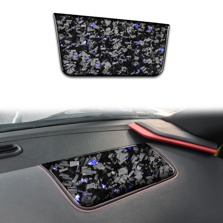 Forged Gold Foil Carbon Fiber Car Front Passenger Seat Panel Decorative Sticker for Chevrolet Corvette C8 2020-, Left Driver, Front Passenger Seat Panel, Left Driver