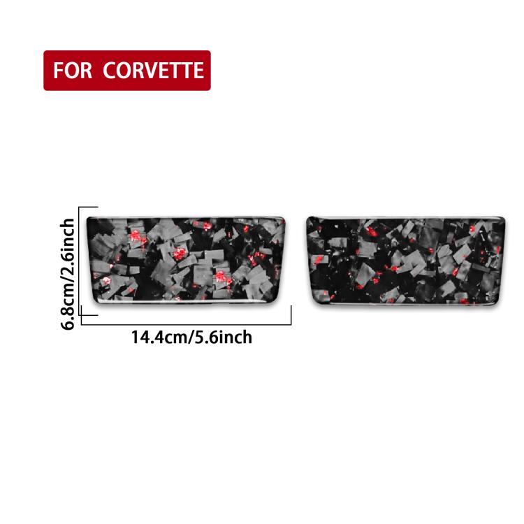 2pcs/Set Forged Gold Foil Carbon Fiber Car Makeup Mirror Panel Decorative Sticker for Chevrolet Corvette C8 2020-, Left and Right Driver, Makeup Mirror Panel