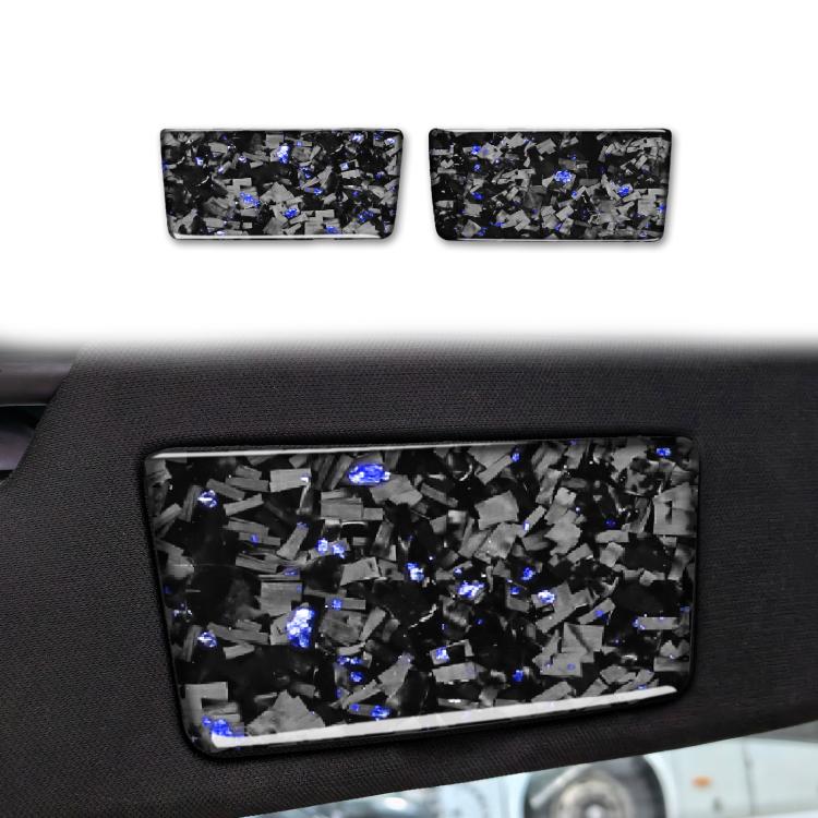 2pcs/Set Forged Gold Foil Carbon Fiber Car Makeup Mirror Panel Decorative Sticker for Chevrolet Corvette C8 2020-, Left and Right Driver, Makeup Mirror Panel
