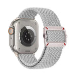Bracelet de montre en nylon tressé avec boucle mécanique à double boucle, pour Apple Watch 46 mm / 49 mm / 45 mm / 44 mm
