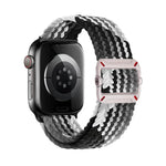 Bracelet de montre en nylon tressé avec boucle mécanique à double boucle, pour Apple Watch 46 mm / 49 mm / 45 mm / 44 mm
