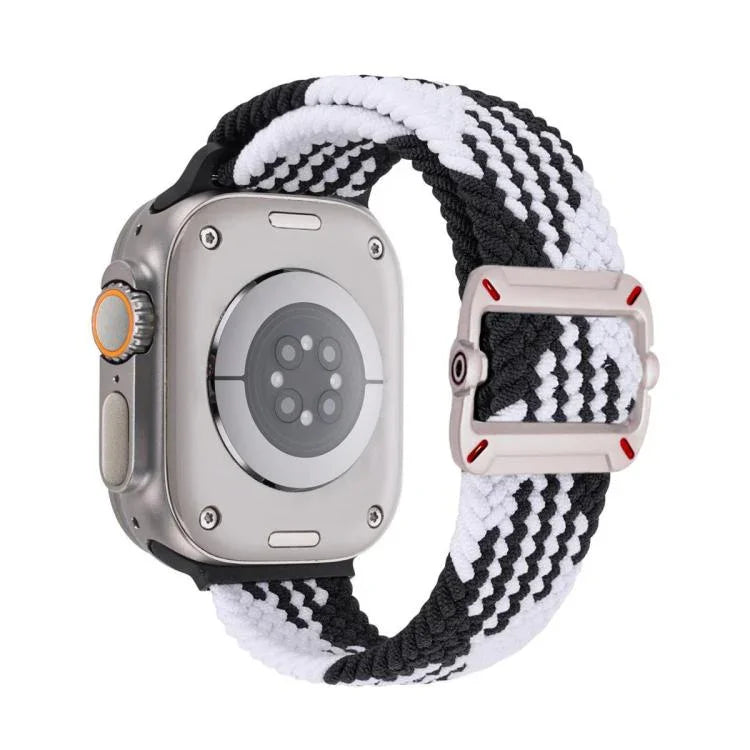 Bracelet de montre en nylon tressé avec boucle mécanique à double boucle, pour Apple Watch 42 mm / 41 mm / 40 mm / 38 mm