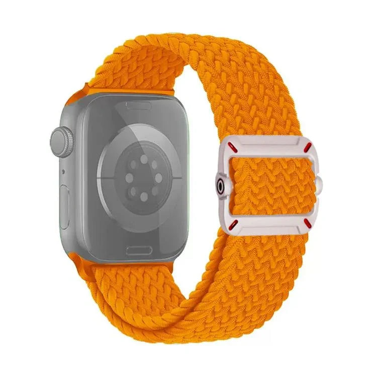 Bracelet de montre en nylon tressé avec boucle mécanique à double boucle, pour Apple Watch 42 mm / 41 mm / 40 mm / 38 mm