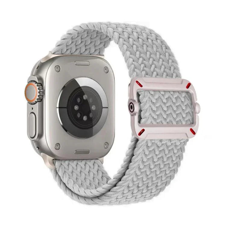 Bracelet de montre en nylon tressé avec boucle mécanique à double boucle, pour Apple Watch 42 mm / 41 mm / 40 mm / 38 mm