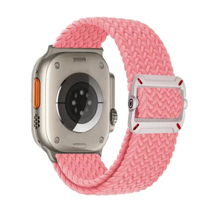 Bracelet de montre en nylon tressé avec boucle mécanique à double boucle, pour Apple Watch 42 mm / 41 mm / 40 mm / 38 mm