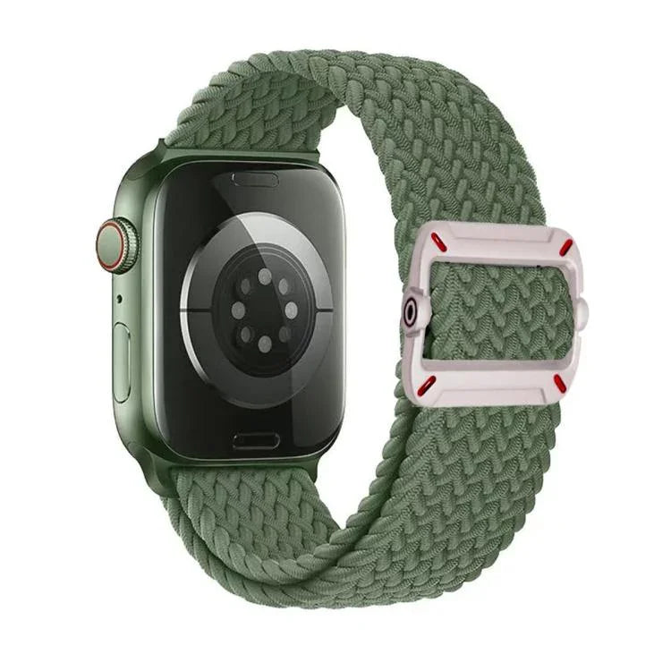 Bracelet de montre en nylon tressé avec boucle mécanique à double boucle, pour Apple Watch 42 mm / 41 mm / 40 mm / 38 mm