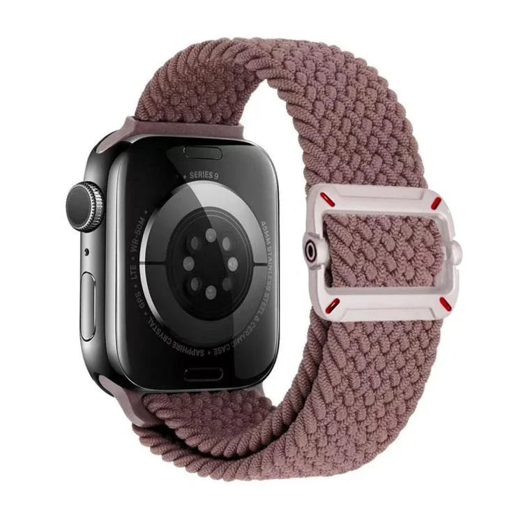 Bracelet de montre en nylon tressé avec boucle mécanique à double boucle, pour Apple Watch 42 mm / 41 mm / 40 mm / 38 mm